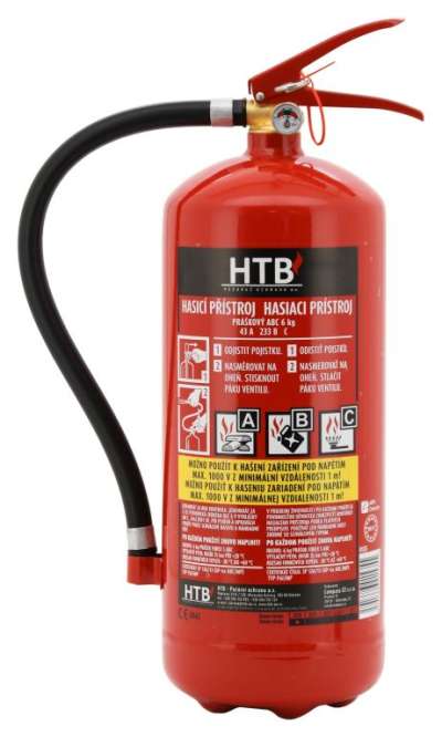 Tűzoltó Készülék Poroltó 6 kg ABC (43A)