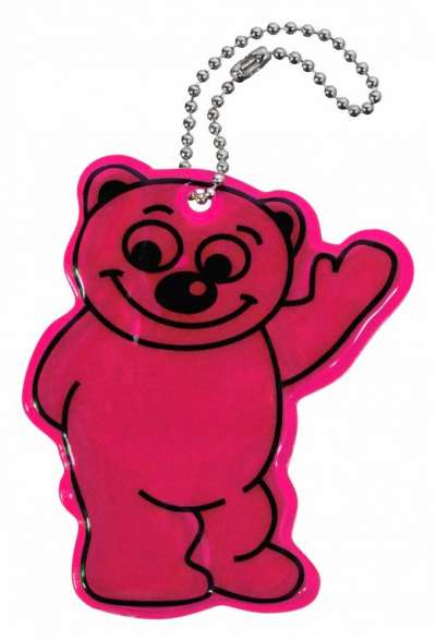 Compass Fényvisszaverő medál Bear rózsaszín