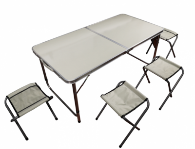 ROJAPLAST Kemping készlet asztal+ 4 szék 120 x 60 cm