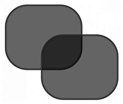 COMPASS Napellenzőoldalsó ablakra fekete 2 tapadókorong