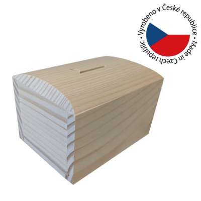 Fából készült érmeláda 13,5 x 8 x 10