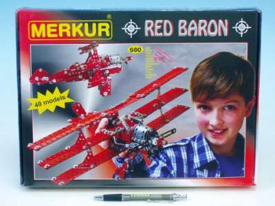 Teddies Építőkészlet MERKUR Red Baron 40 model 680 db