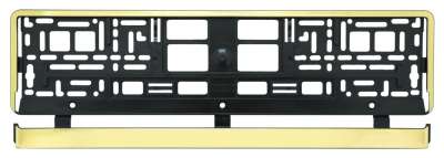 COMPASS Műanyag alátét rendszámtáblához SPZ GOLD STRIP