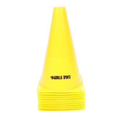 Gorilla Sports Jelzőbója szett sárga 23 cm 10 db
