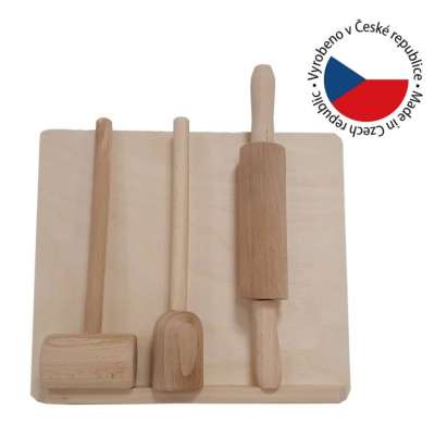 Fából készült készlet kis szakácsoknak 23 x 6 x 21 cm 3 db