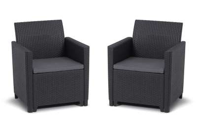 Keter Kerti fotel készlet 2 db MARIE grafit