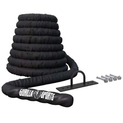 Gorilla Sports Erősítő kötél tartóval 15 m x 3,8 cm