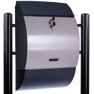 STILISTA Postaláda állvánnyal acél 33 x 17 cm