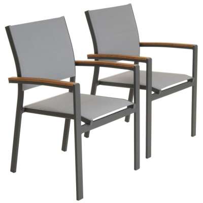 Kerti szék készlet  86,5 x 57 x 57,5 ​​cm  2 db antracit