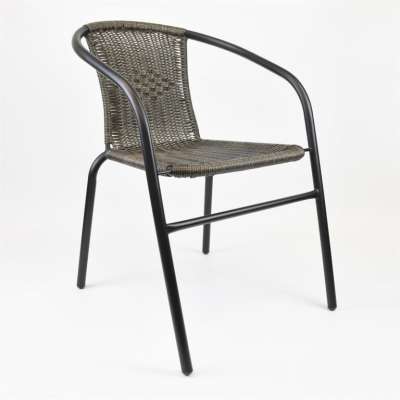 Kerti bisztrószék egymásba rakható sötétszürke