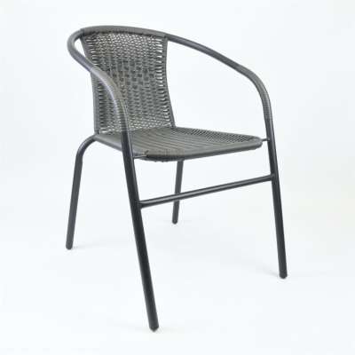 Kerti bisztrószék egymásba rakható szürke