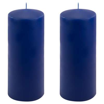 Gyertya készlet 25 cm Ø 10 cm  2 db kék