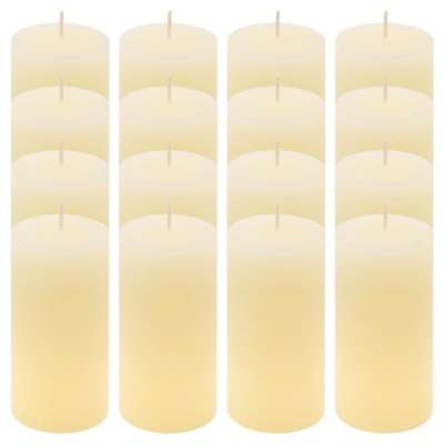 Rusztikus gyertya készlet 10 cm Ø 5 cm 16 db krém