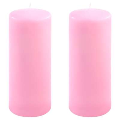 Gyertya készlet 25 cm Ø 10 cm  2 db rózsaszín