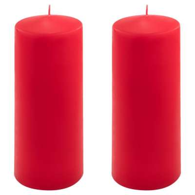 Gyertya készlet 20 cm Ø 7,5 cm 2 db piros