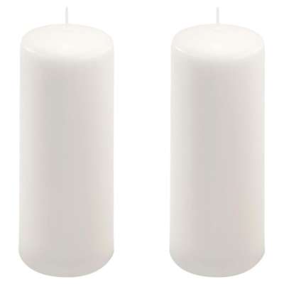 Gyertya készlet 20 cm Ø 7,5 cm 2 db fehér