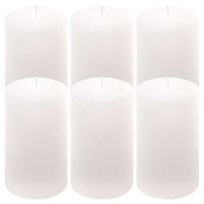 Rusztikus gyertya készlet 11,5 cm Ø 6,8 cm 6 db fehér