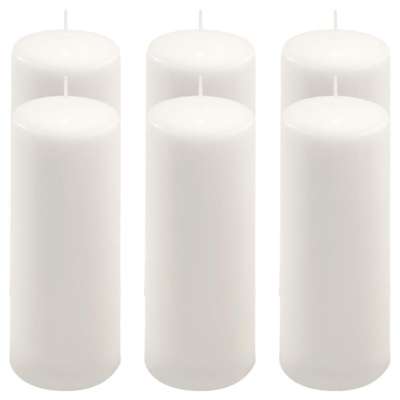 Gyertya készlet 20 cm Ø 7,5 cm  6 db fehér