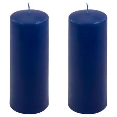 Gyertya készlet 20 cm  Ø 7,5 cm 2 db kék