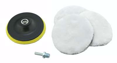 COMPASS  Polírozókorong készlet 3 db 12 cm-es tartóval