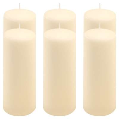 Gyertya készlet 20 cm Ø 7,5 cm 6 db krém
