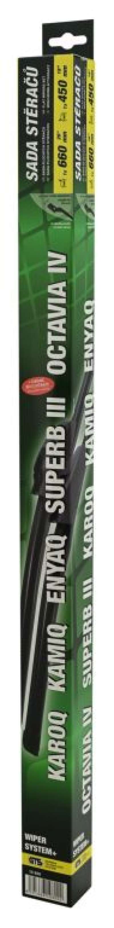 Ablaktörlők FLAT SET 660+450mm GREEN OCT IV/ SUP III