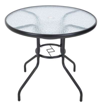 Kerti asztal ZWMT Ø 80 cm fém üveglappal