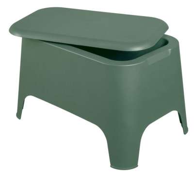 PETRA Műanyag asztal + doboz avokádó zöld