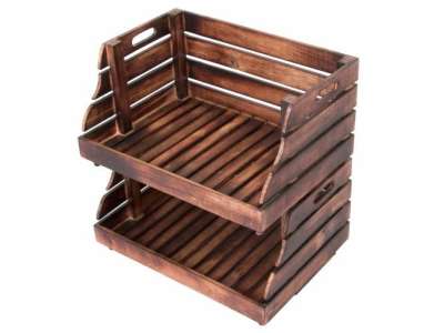 Kerti fa tároló doboz 2 db VINTAGE DIVERO - barna