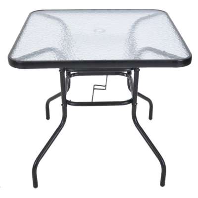 Kerti asztal ZWMT 80 x 80 cm fém üveglappal