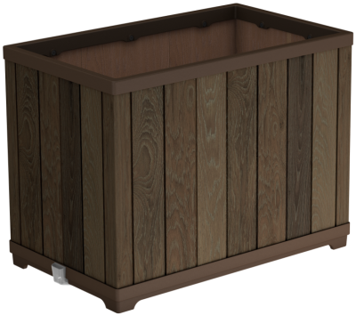 Virágcserép DECO RECTANGLE TALL WALNUT