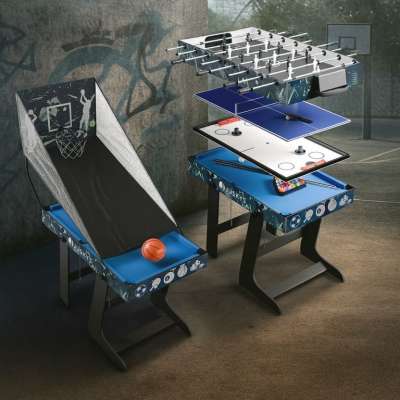 Multifunkcionális 5 az 1 játékasztal csocsó kosárlabda, hoki