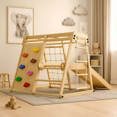 Többfunkciós beltéri játszótér csúszdával