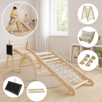 Gyermek mászókészlet 5 az 1-ben beltéri Montessori stílusú