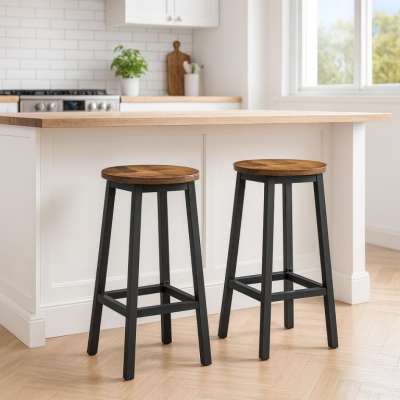 Bárszék szett 2 db ipari stílusú 65 cm