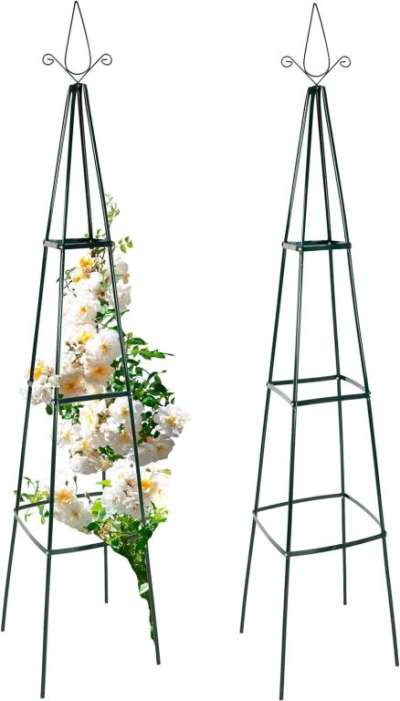 Fém tartó rózsáknak és futónövényeknek 195 cm