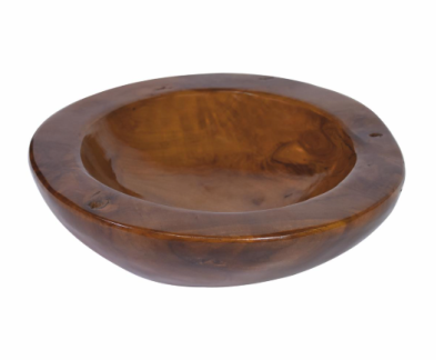 Tíkfa dísztál Ø 40 cm kézzel készített