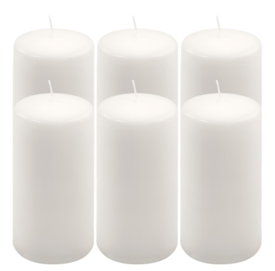 Paraffin gyertya 15 cm 65 óra égési idő 6 db fehér