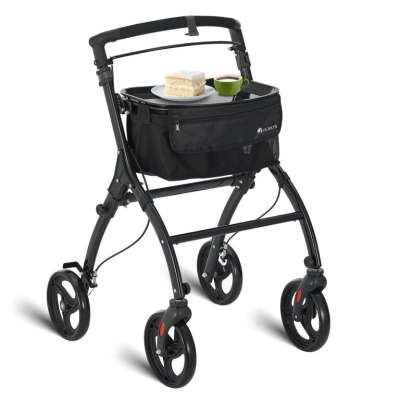 Mobil járókeret fék/tálca és táska aluminium fekete