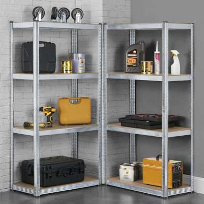 Easy tároló polc készlet 2 db 4 polcos fém és MDF 160x80