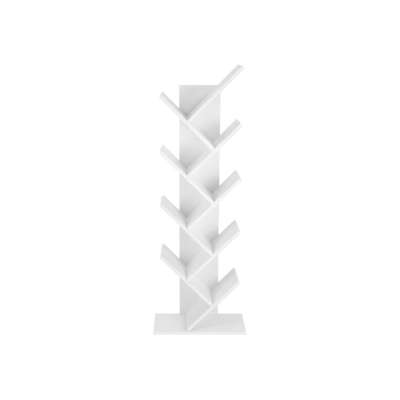 Fa könvyespolc desing 8 polc 50 x 25 x 141,5 cm fehér