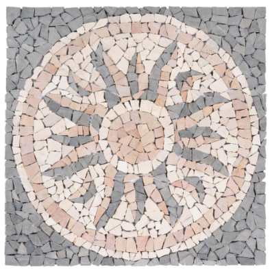 Márványmozaik "Nap" motívum 90 × 90 cm