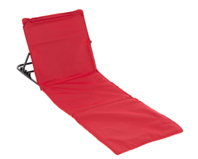 Párnázott strandszőnyeg háttámlával piros összecsukható