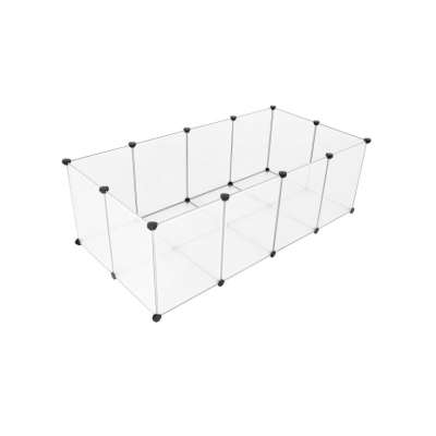 Kisállat ketrec könnyen szerelhető átlátszó 143×73×46 cm