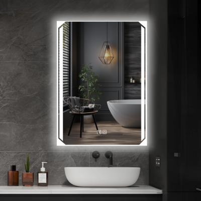 LED fürdőszobai tükör 80x60 cm, világítással és páramentesít