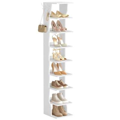 Cipősszekrény akasztókkal  9 polccal 26,5 x 30 x 147 cm