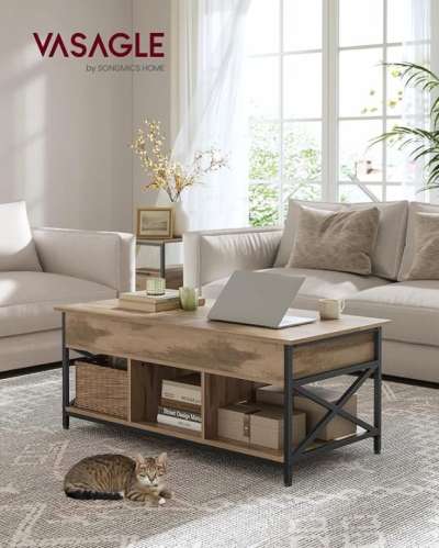 Dohányzóasztal magasságban állítható asztallappal