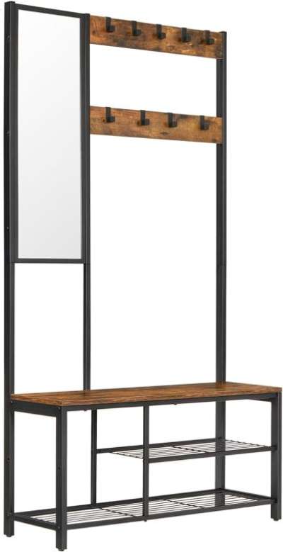 Előszobai fogas paddal cipőtartóval -tükörrel 4 az 1