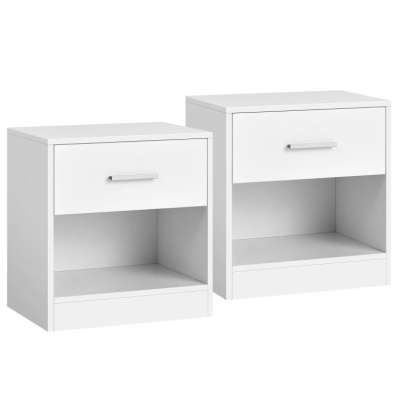 Éjjeliszekrény fiókkal 2 db fehér