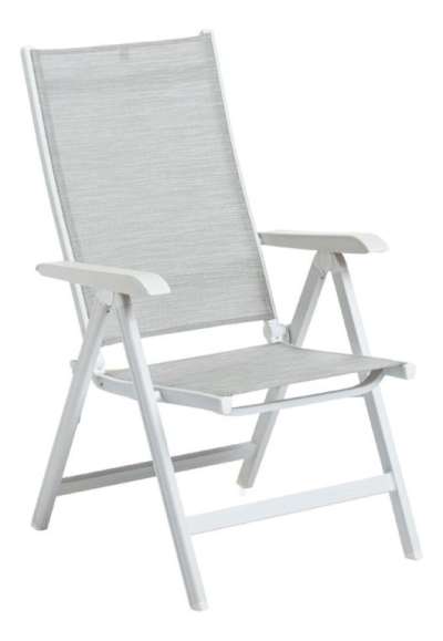 Kerti dönthető szék BASIC PLUS fehér/világosszürke